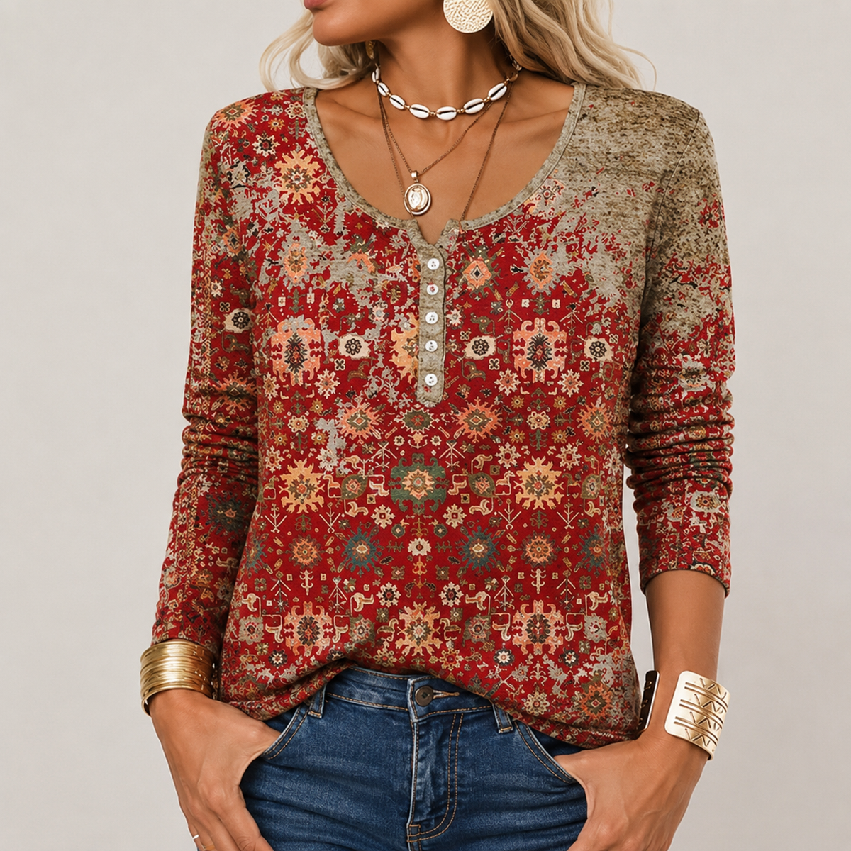 Hilde - Stylischer Pullover mit Aztekenmuster
