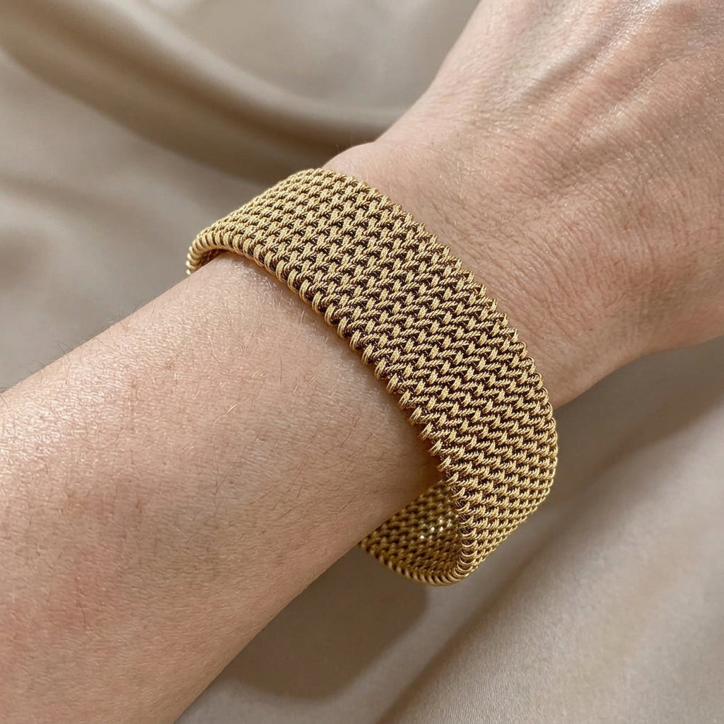Raya – Pulsera aus Titanstahl mit graviertem Kabel