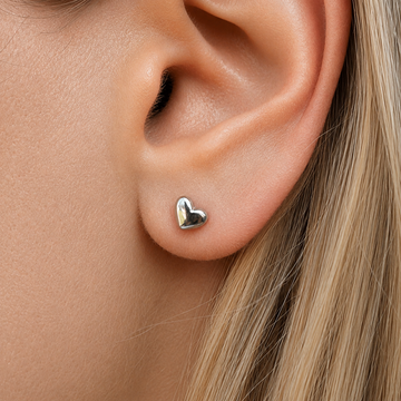 Ohrringe Mini Herz aus Sterling Silber