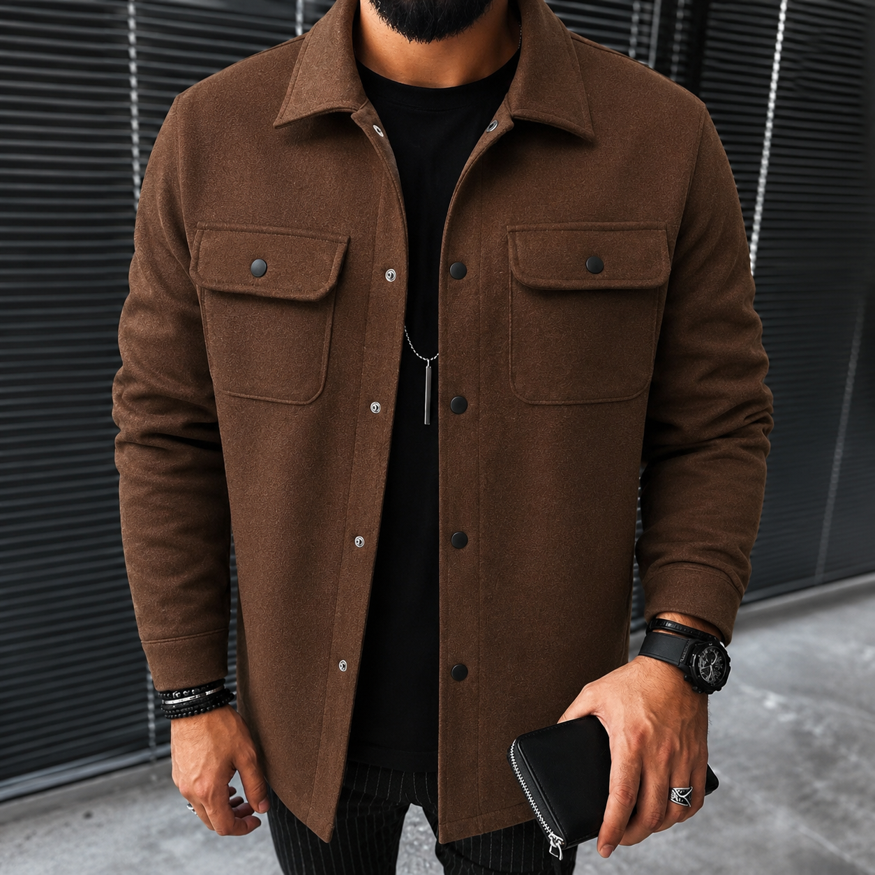 Finn - Komfortables Herren-Overshirt mit Knöpfen