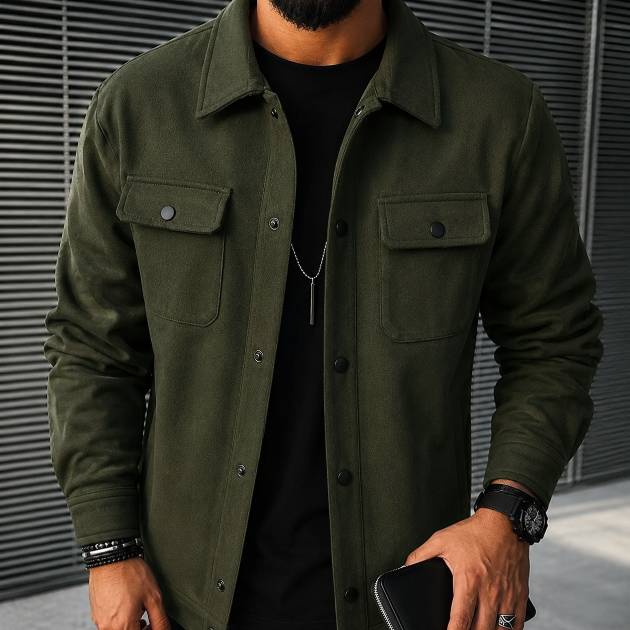 Finn - Komfortables Herren-Overshirt mit Knöpfen