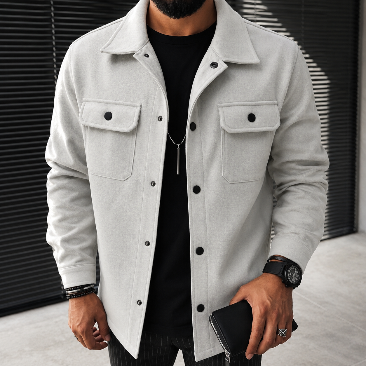 Finn - Komfortables Herren-Overshirt mit Knöpfen