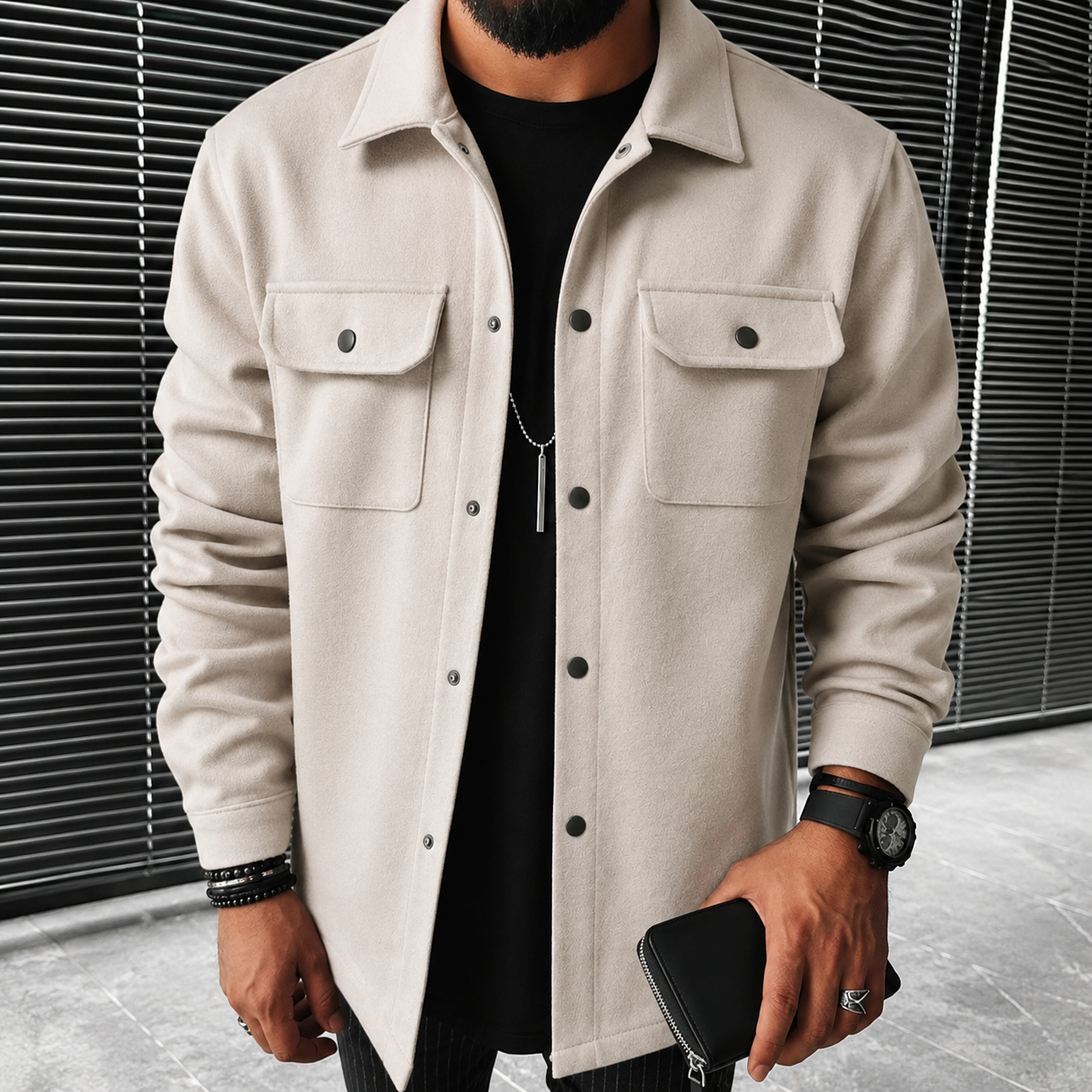 Finn - Komfortables Herren-Overshirt mit Knöpfen