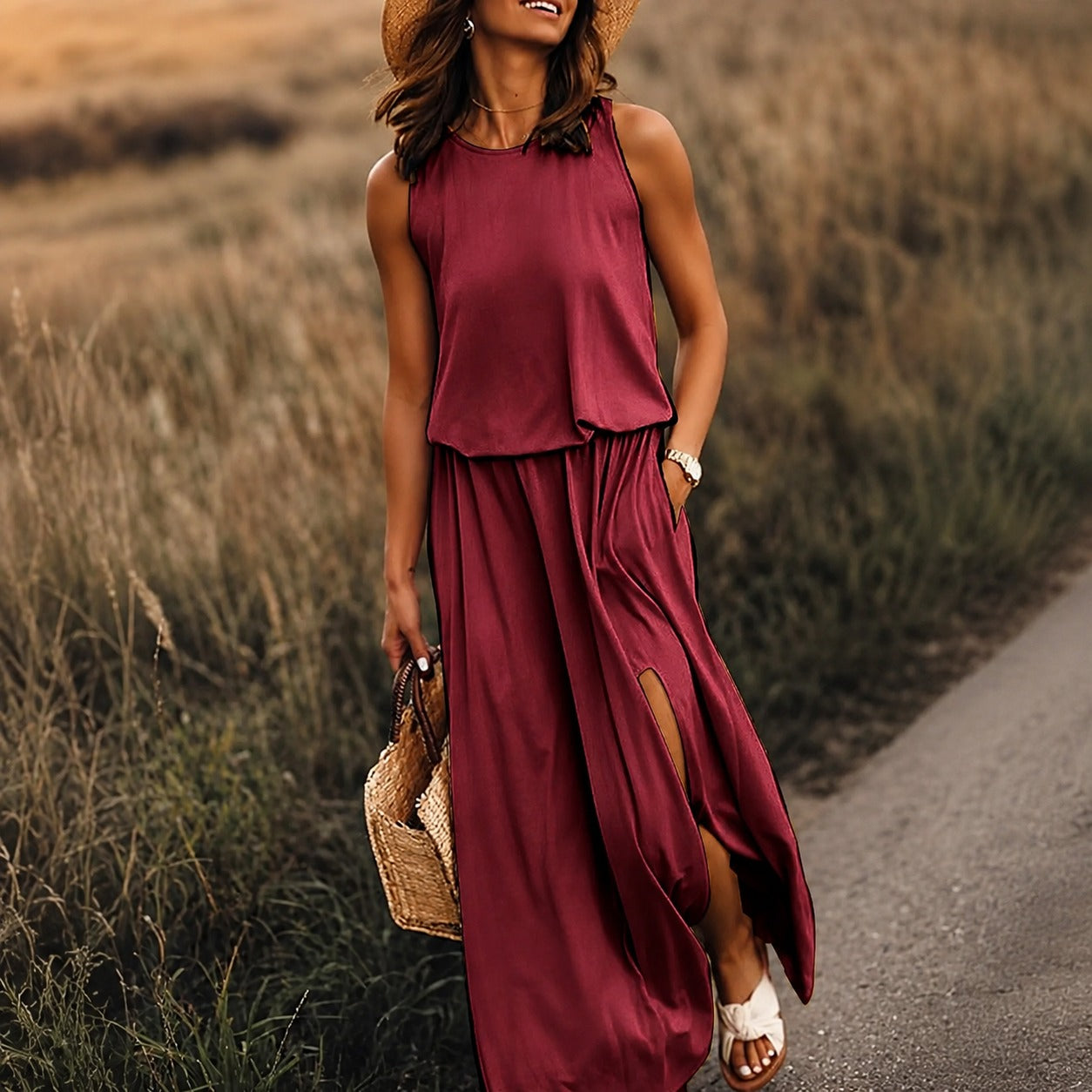 Edna - Lässiges Boho-Maxikleid aus Modal