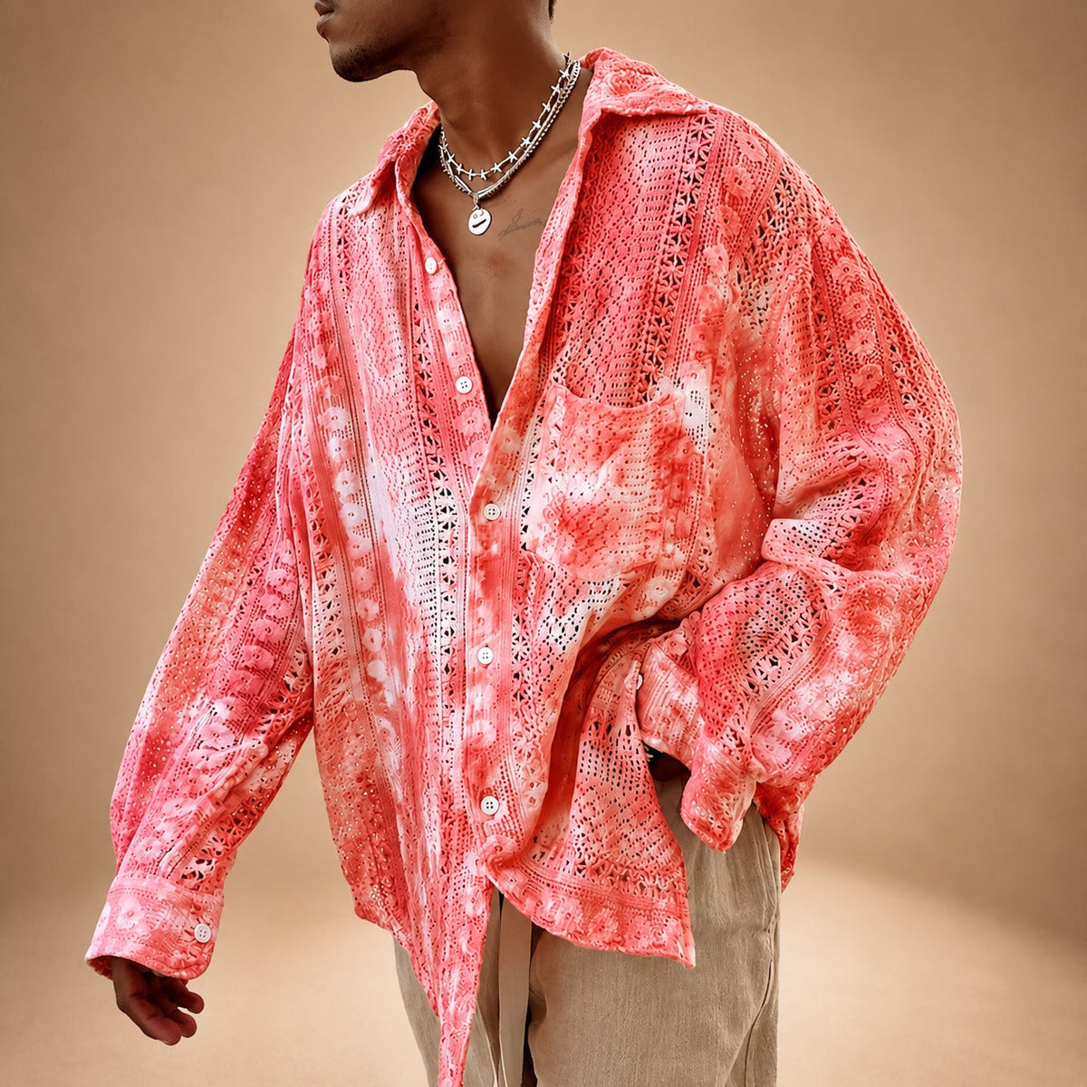 Jovan - Leichtes Lochmuster-Shirt