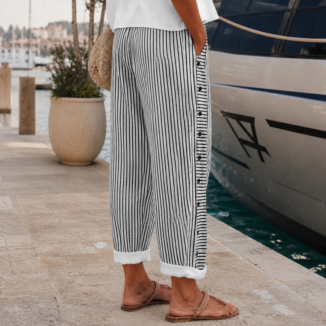 Rachael - Locker sitzende Hose mit Taschen an den Seiten