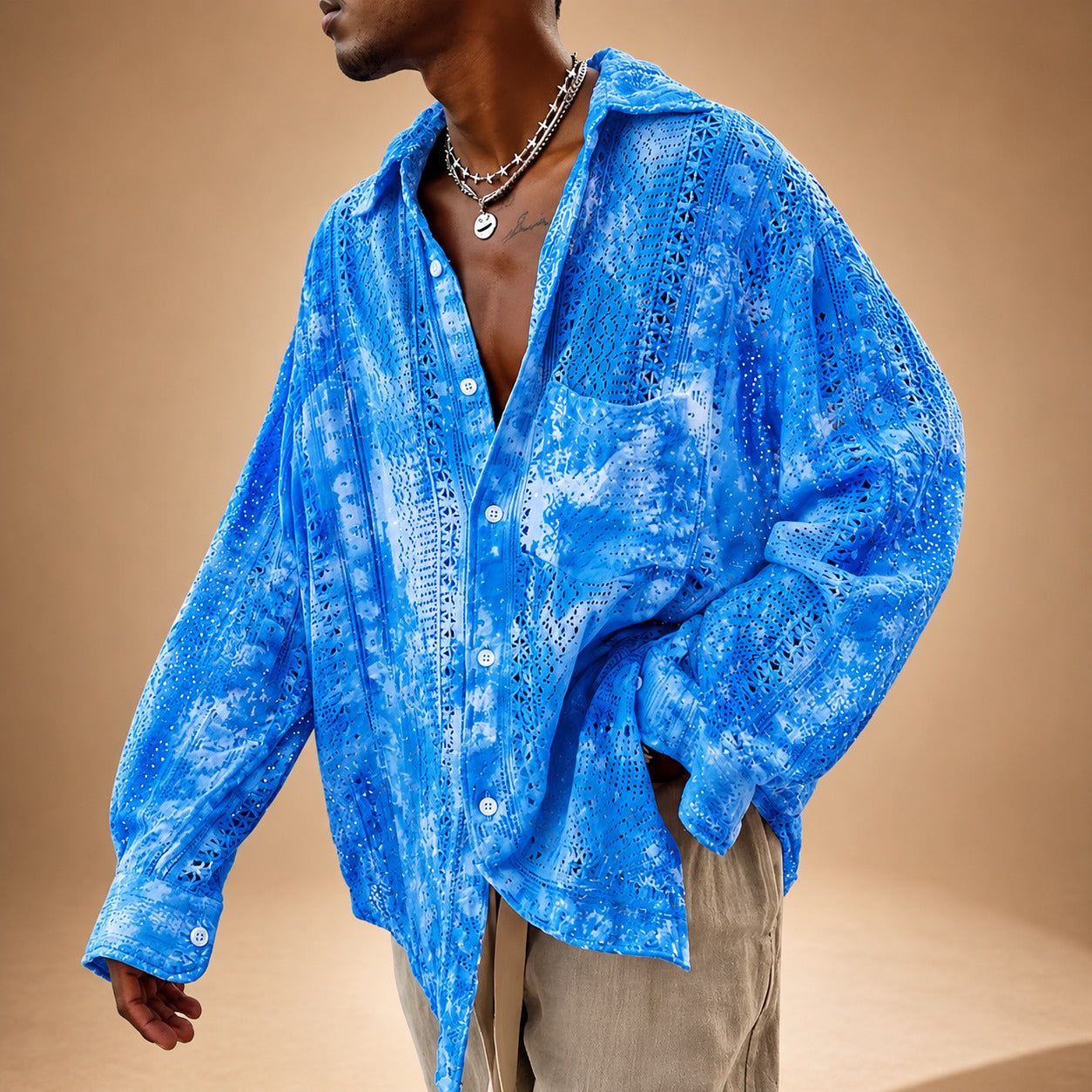 Jovan - Leichtes Lochmuster-Shirt