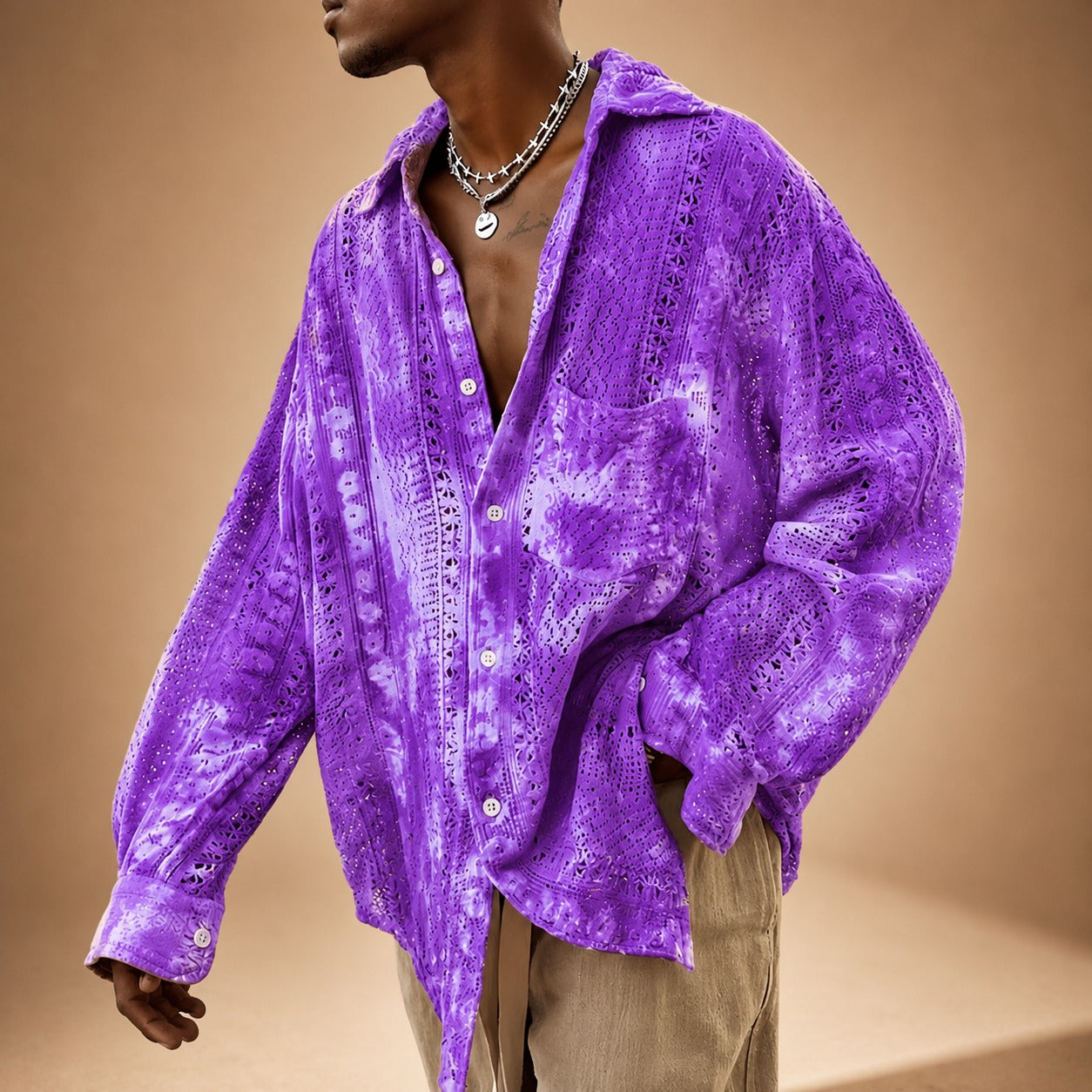 Jovan - Leichtes Lochmuster-Shirt