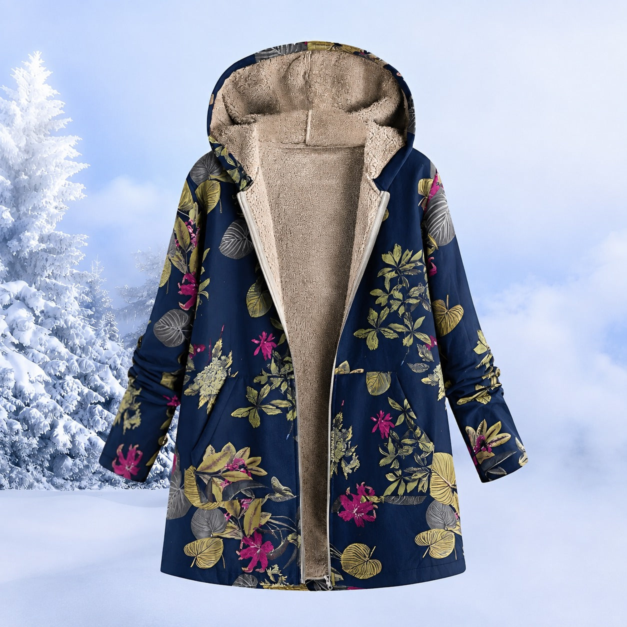 FluffCoat - Farbige, modische Winterjacke