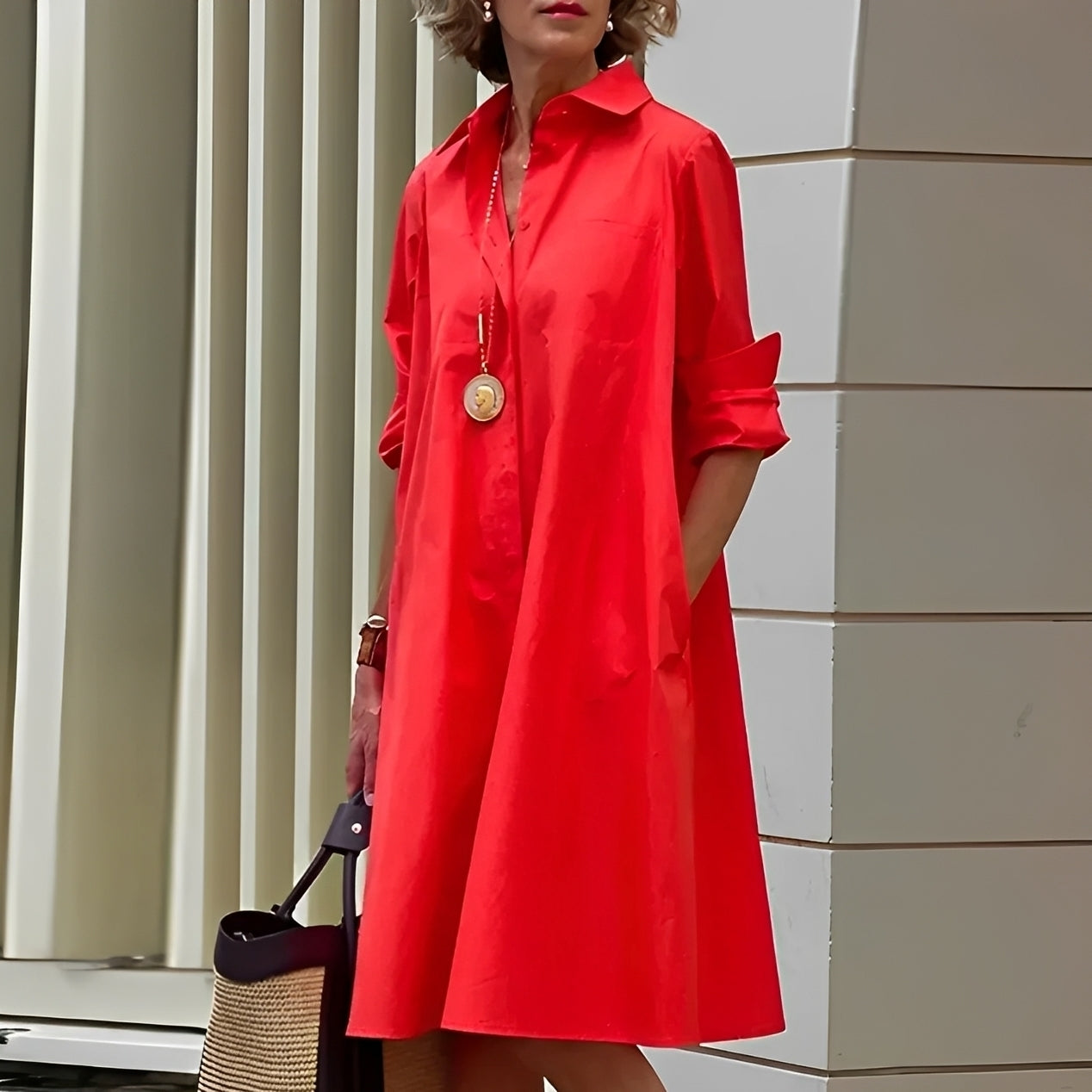 Alissa - Bequemes und lässiges Midikleid für Damen