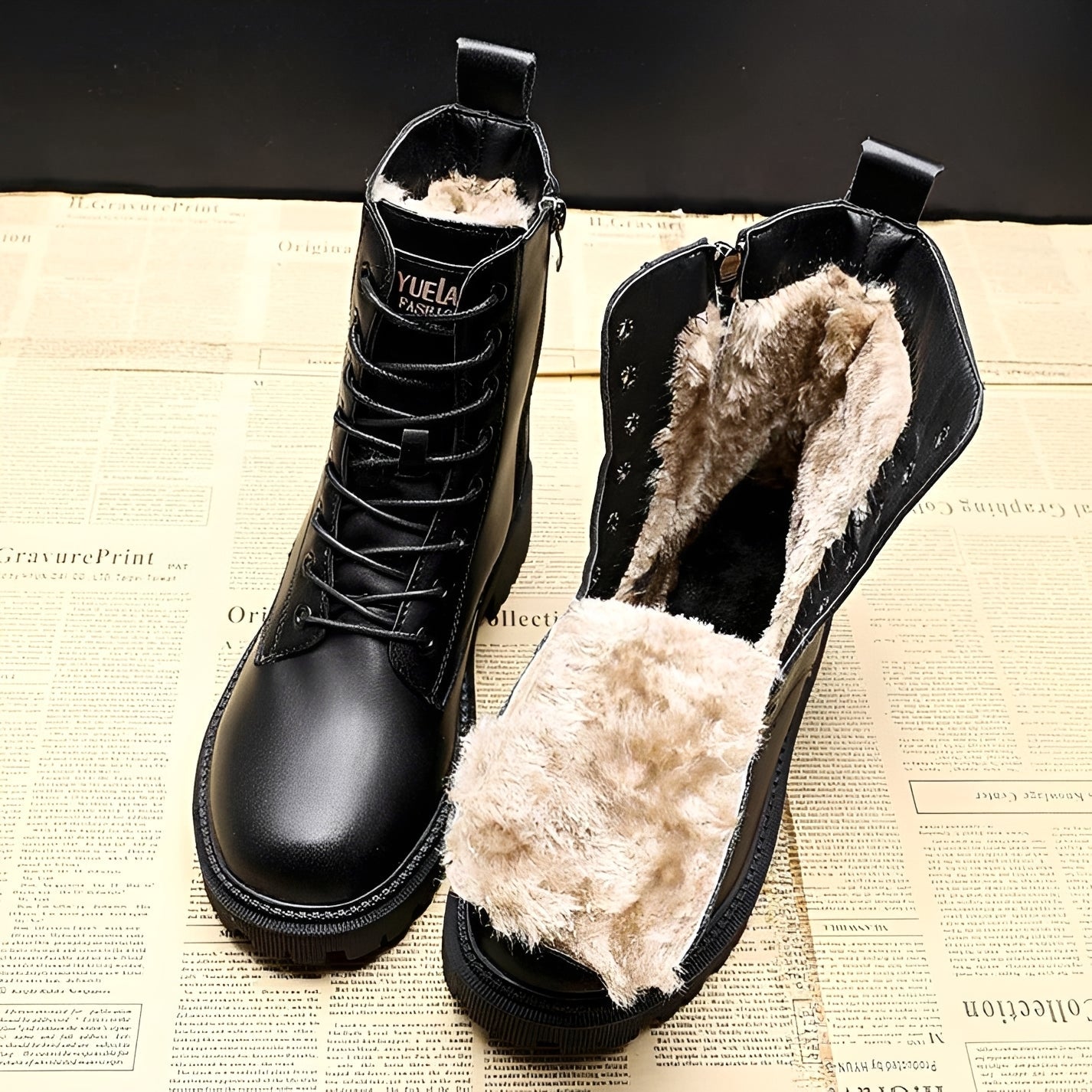 Adelpha - Schwarze Stiefel für kühle Wintertage