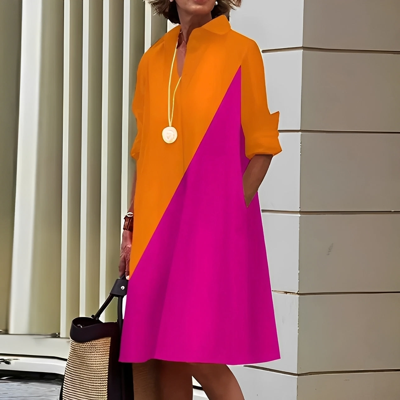 Alissa - Bequemes und lässiges Midikleid für Damen