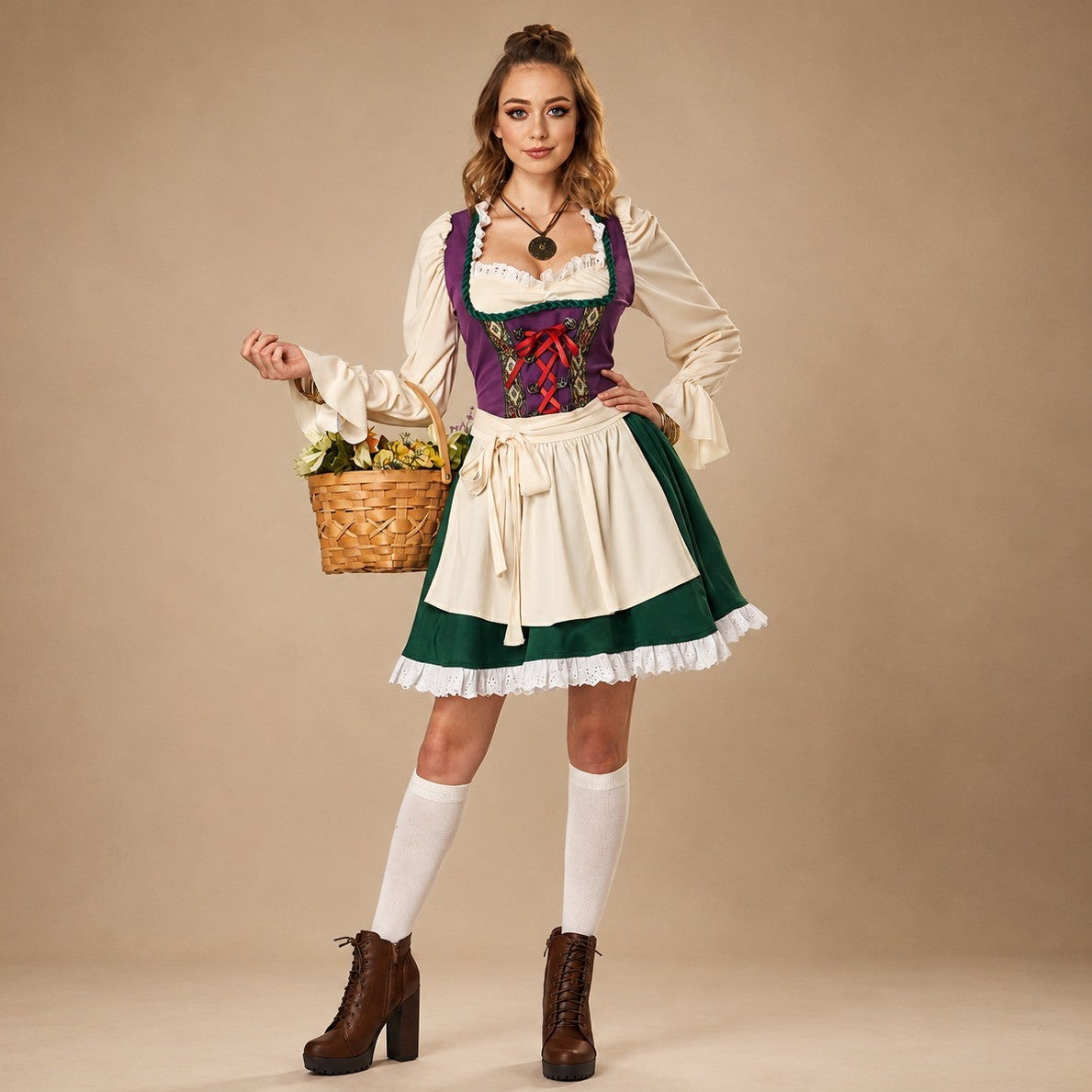 Eleanor - Festliches Oktoberfest-Kleid mit traditionellen Details (Futter nicht enthalten)