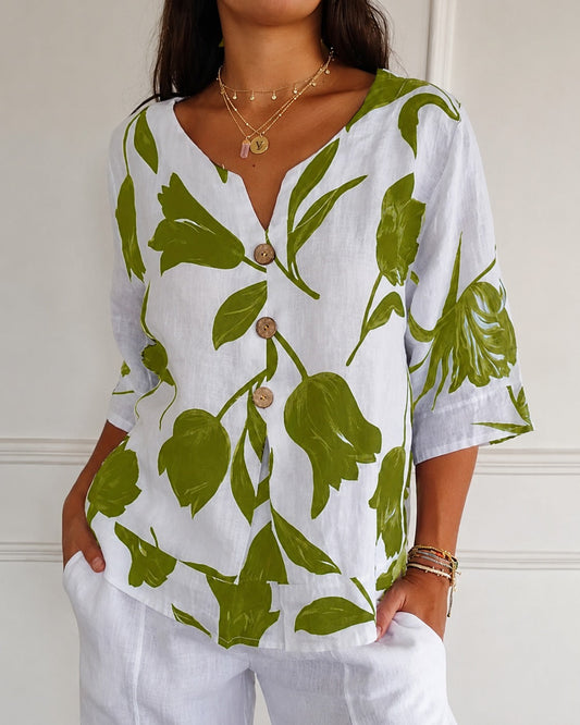 Chiara - Elegante Bluse mit Blumenschleife