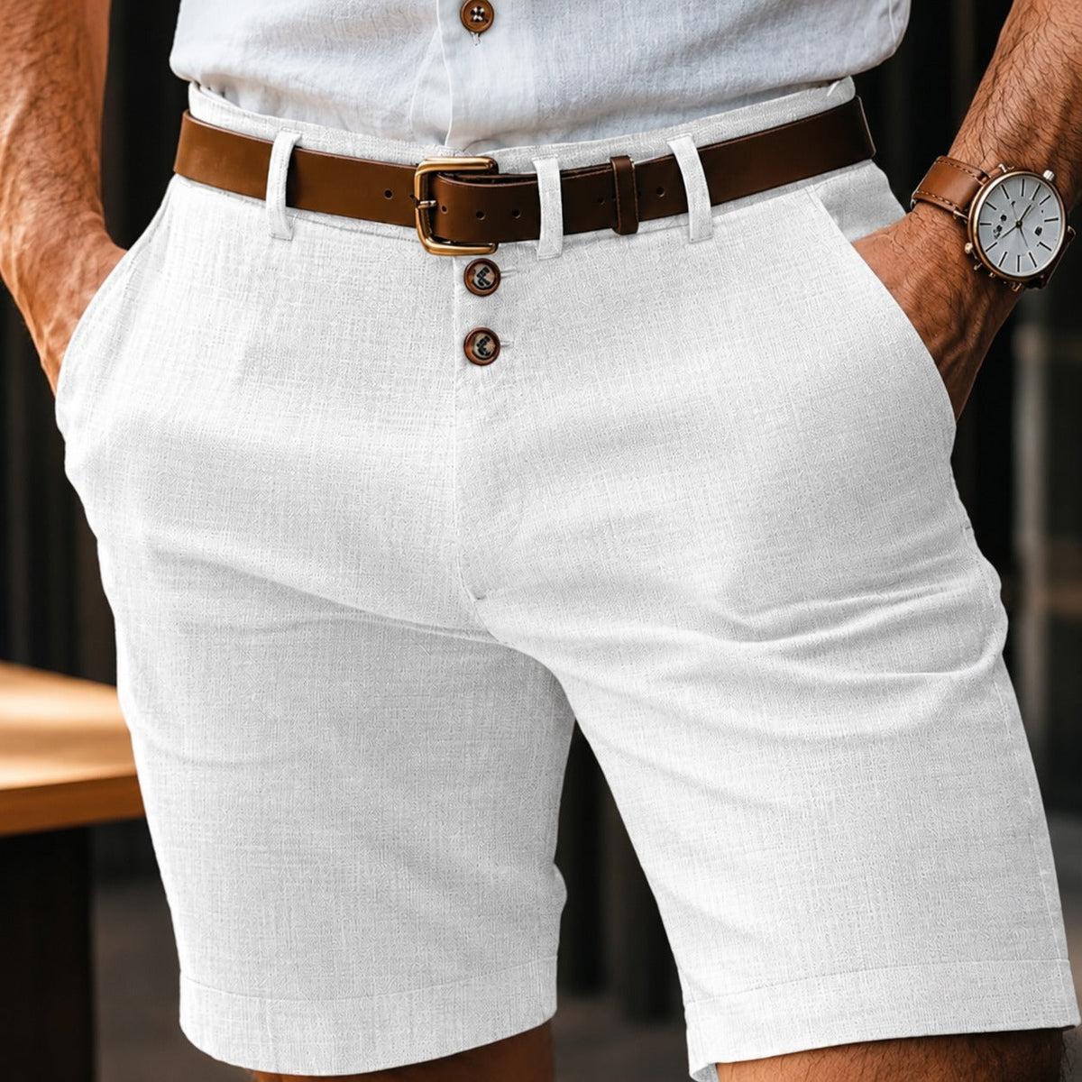 Herbie - Bequeme Hose mit Knopfdetails