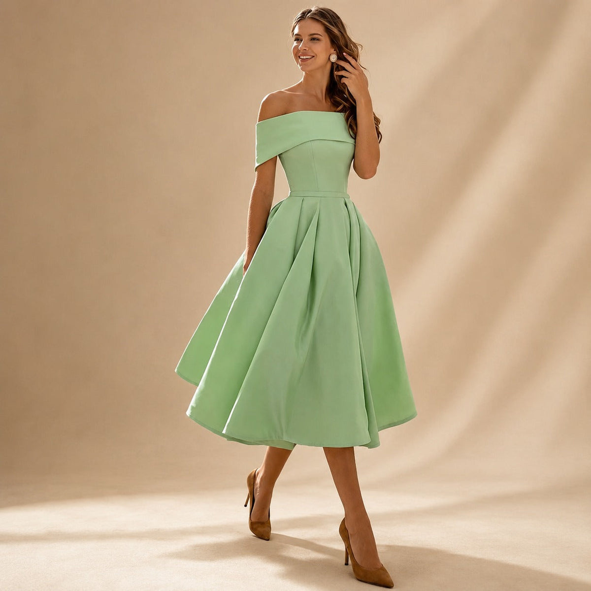 Erika - Stilvolles Kleid mit offenen Schultern