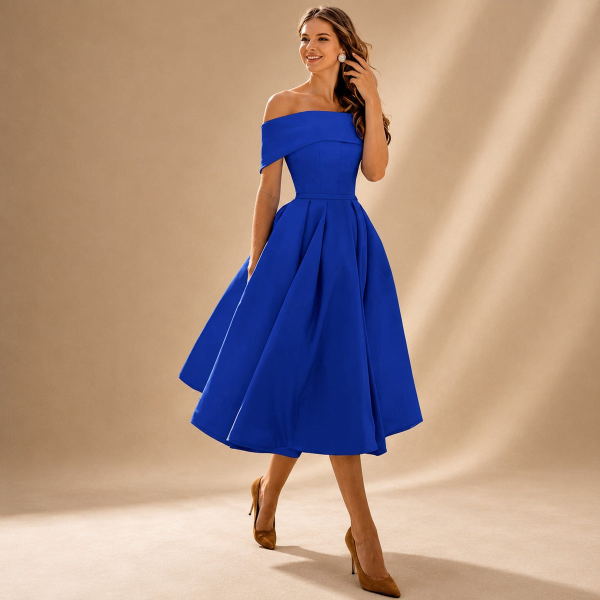 Erika - Stilvolles Kleid mit offenen Schultern