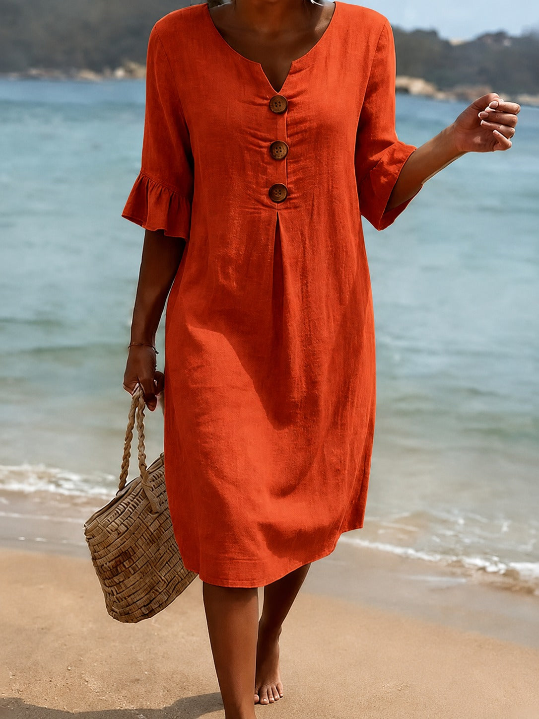 Deborah - Edles Kleid mit Volantärmeln