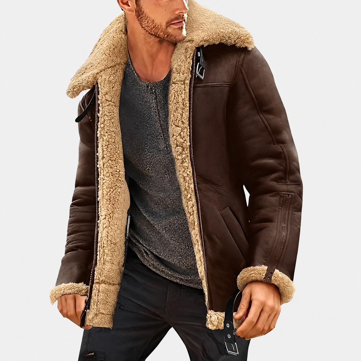 Jeffrey - Modische Herrenjacke mit warmem Innenfutter