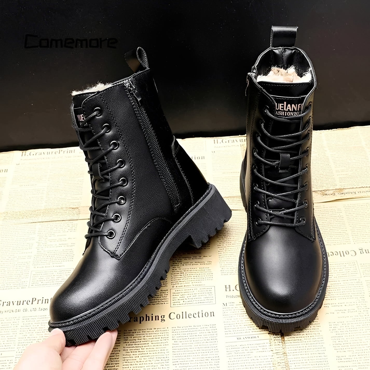 Adelpha - Schwarze Stiefel für kühle Wintertage