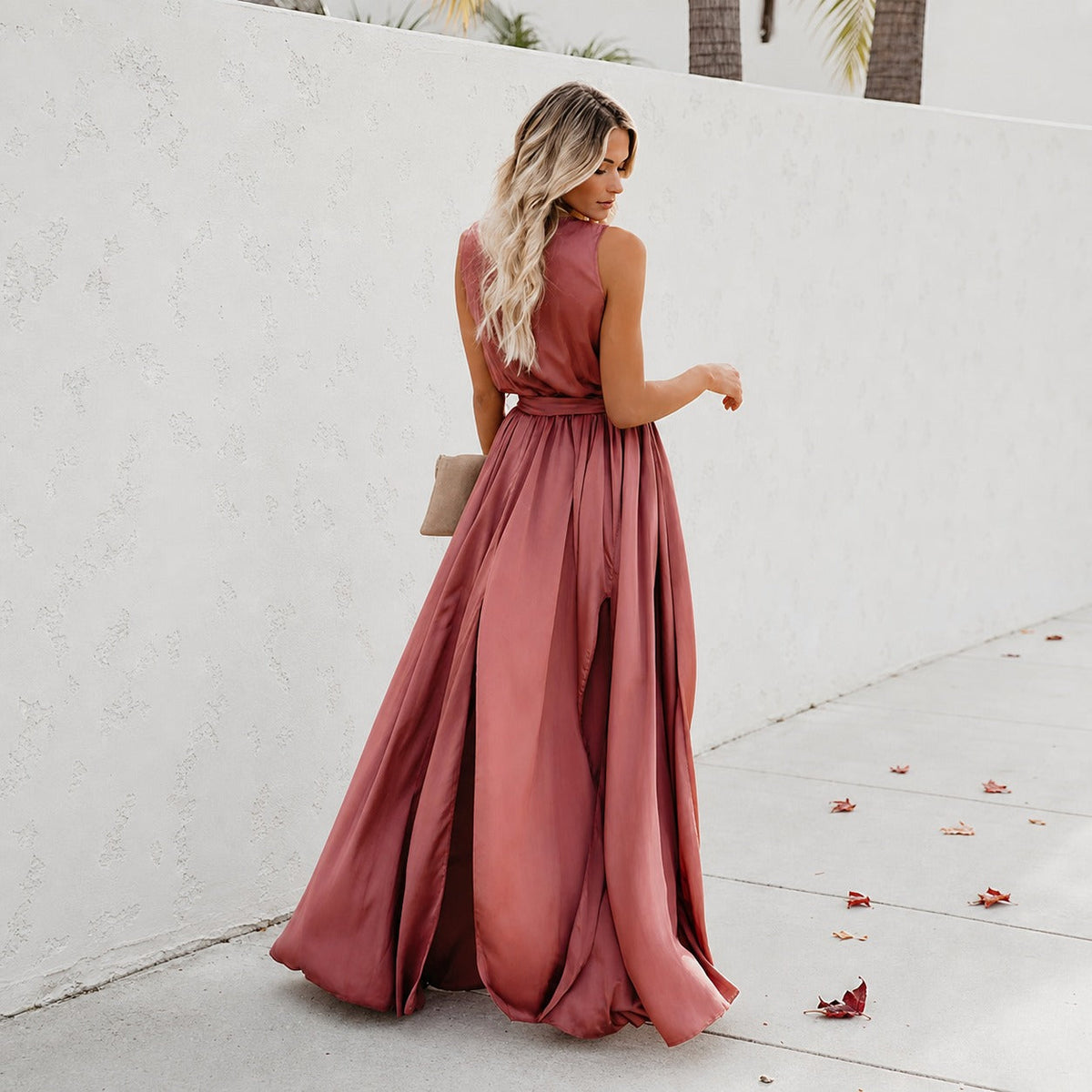 Kareem - Komfortables Maxikleid mit Gürtel
