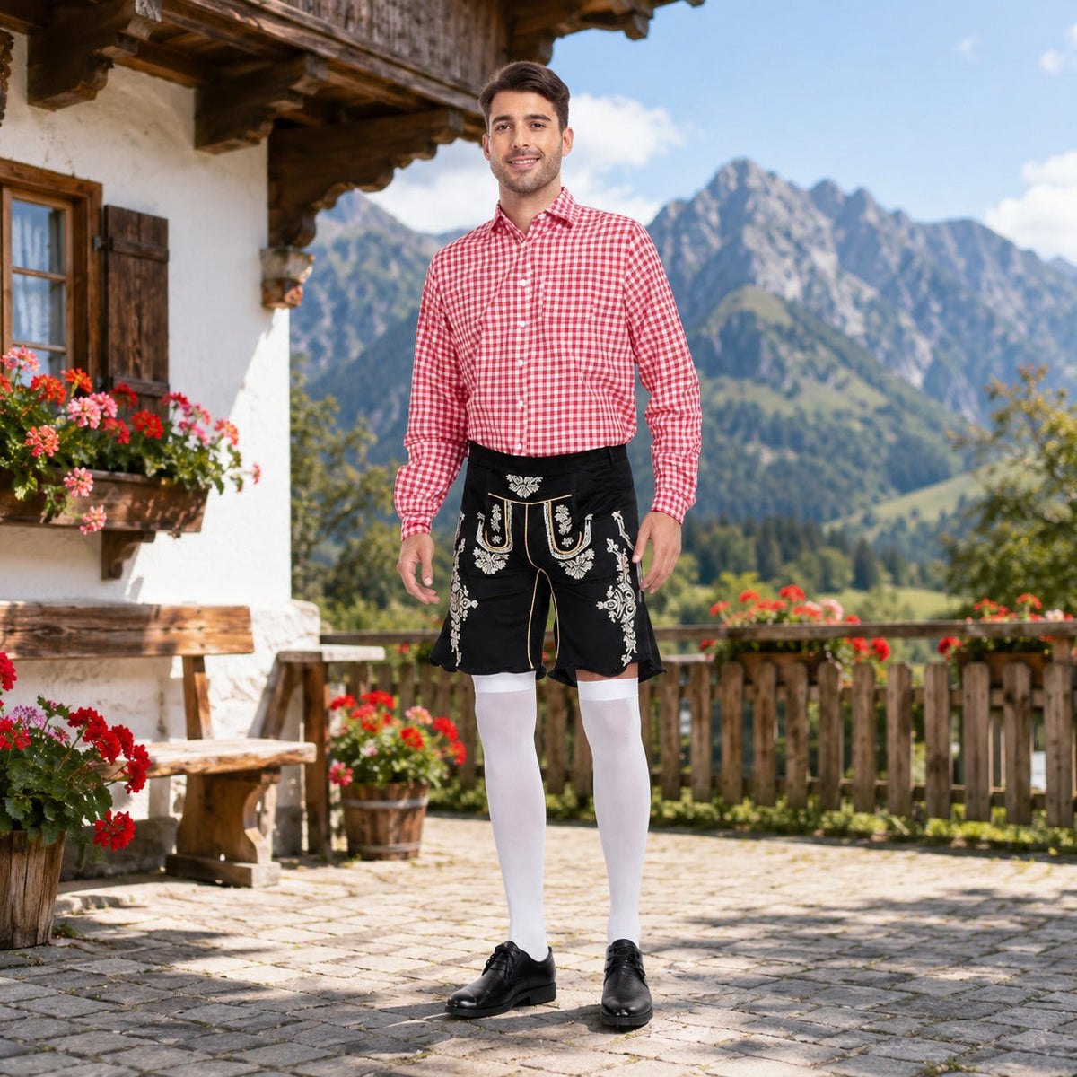 Alexis - Elegantes Hemd mit Karomuster fürs Oktoberfest