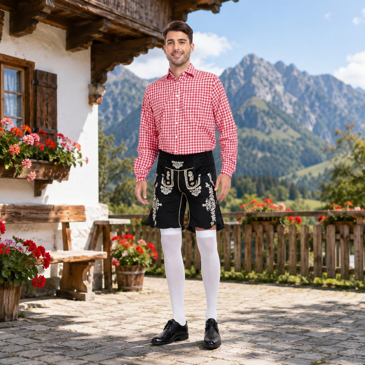 Alexis - Elegantes Hemd mit Karomuster fürs Oktoberfest