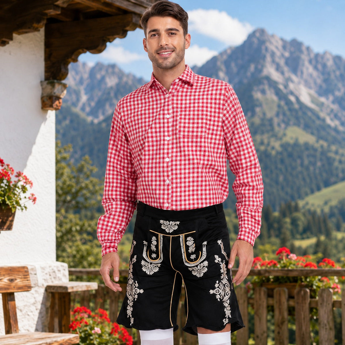 Alexis - Elegantes Hemd mit Karomuster fürs Oktoberfest