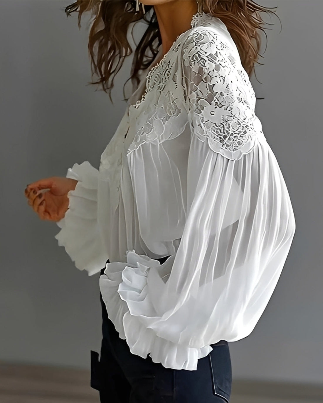 Kim - Moderne Bluse mit V-Ausschnitt