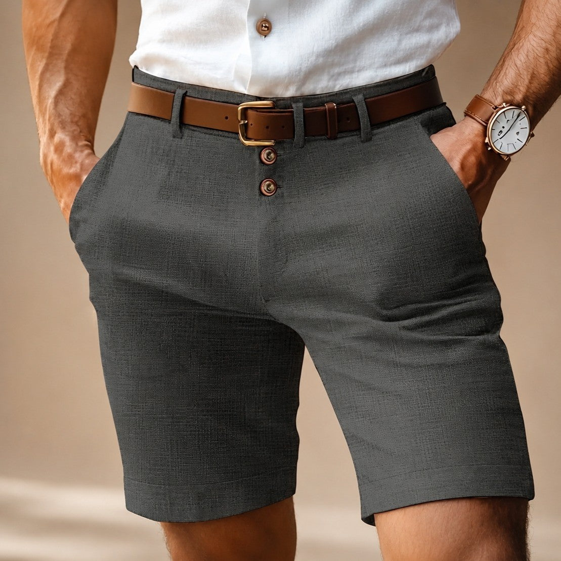 Herbie - Bequeme Hose mit Knopfdetails
