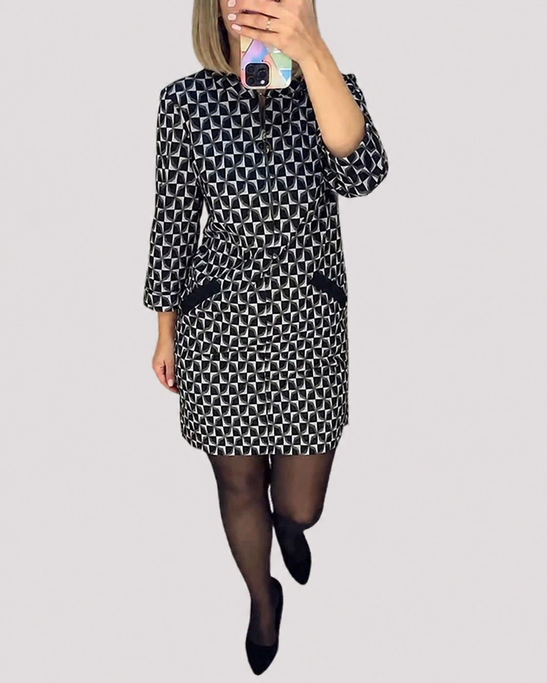 Michelle - Elegantes Kleid mit langen Ärmeln