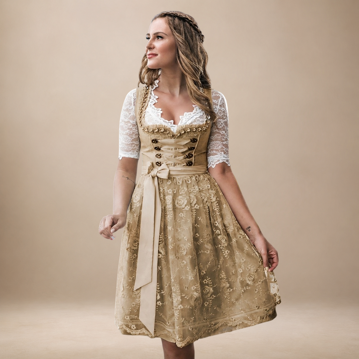 Vivian - Stilvolles Dirndl für das Oktoberfest (Futter nicht enthalten)