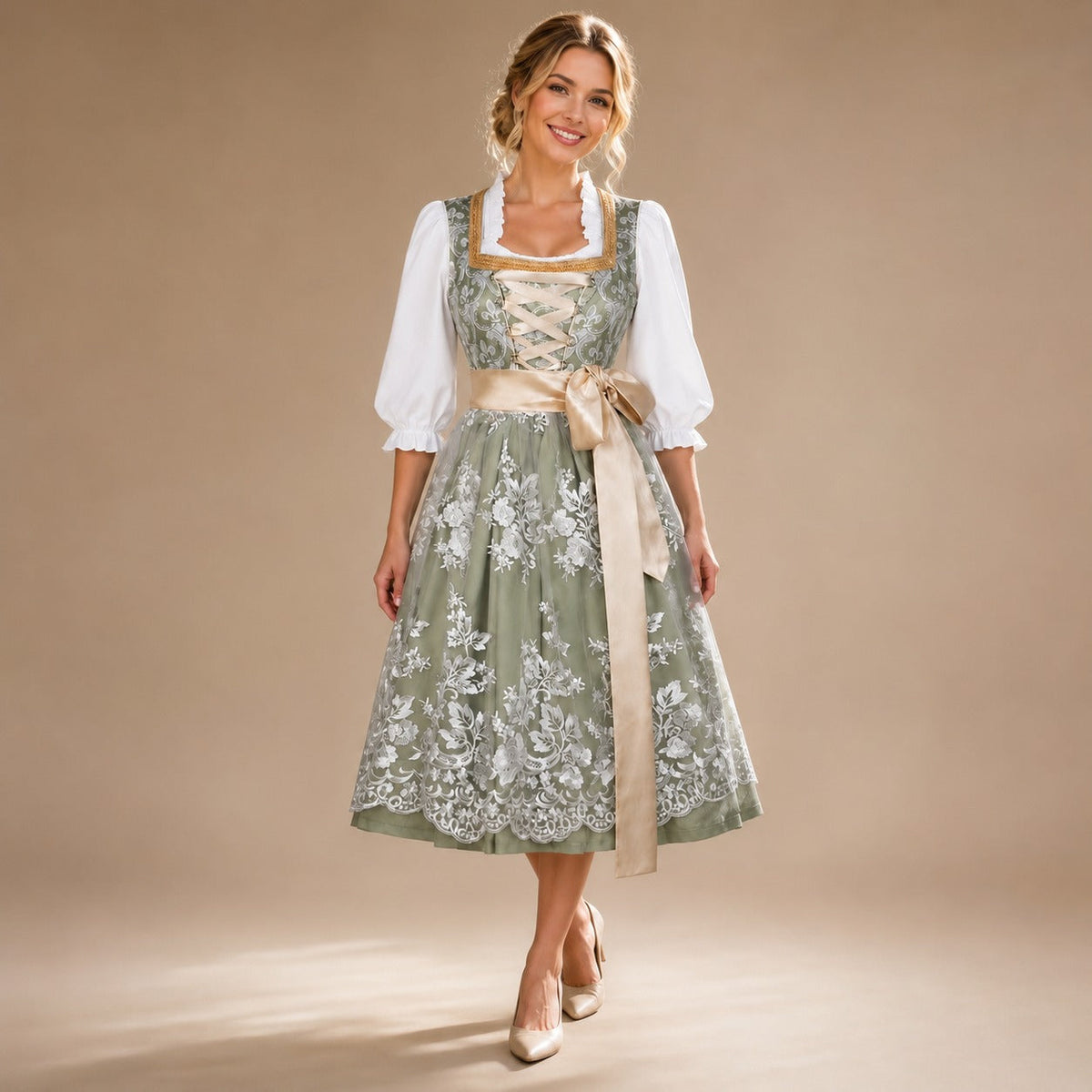Kathleen - Stilvolles Langarm-Outfit für das Oktoberfest (Futter nicht enthalten)