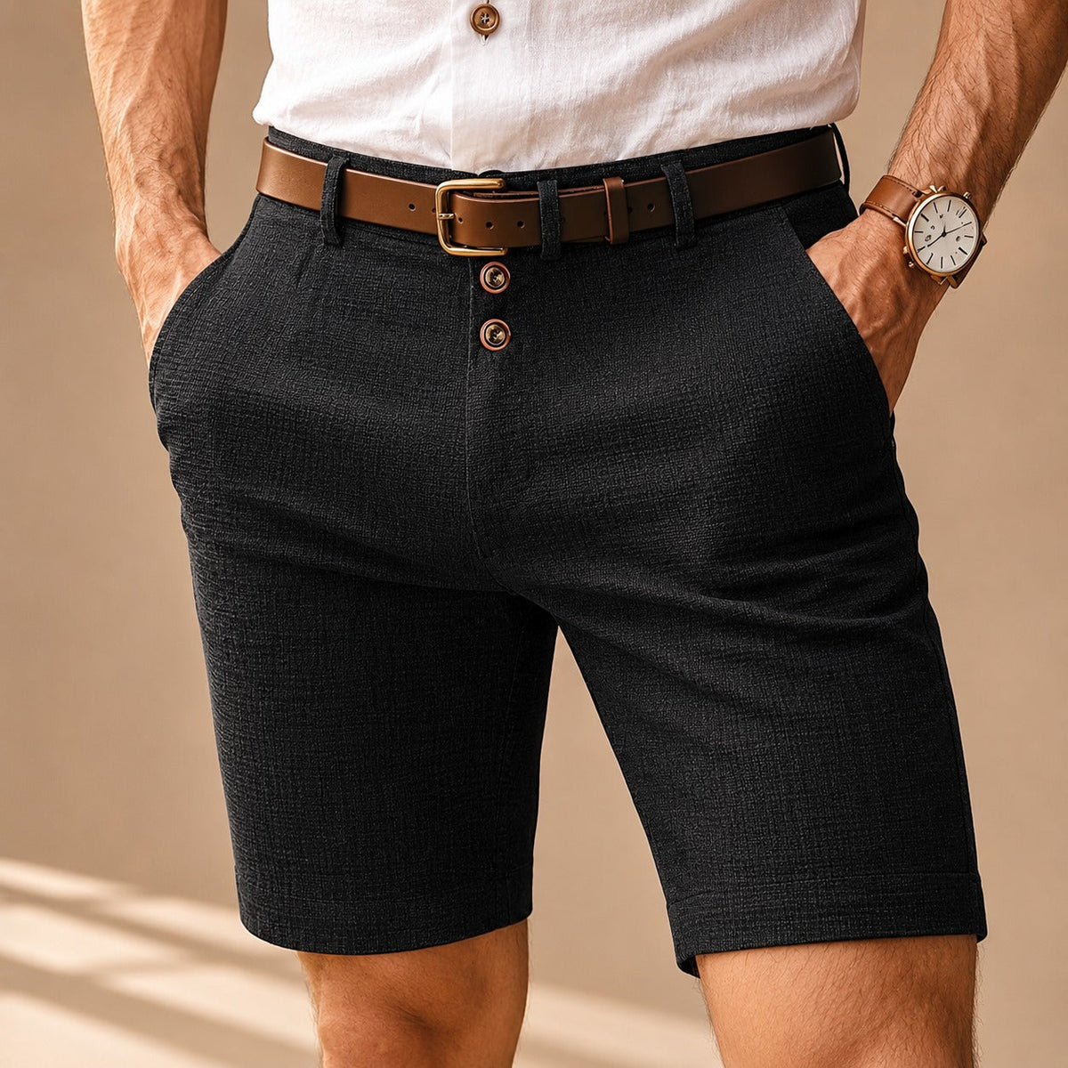 Herbie - Bequeme Hose mit Knopfdetails