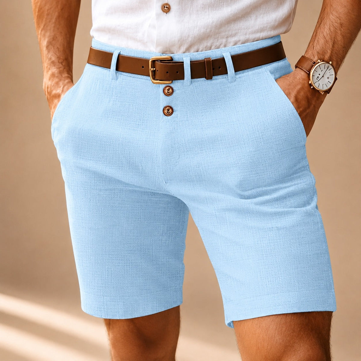 Herbie - Bequeme Hose mit Knopfdetails