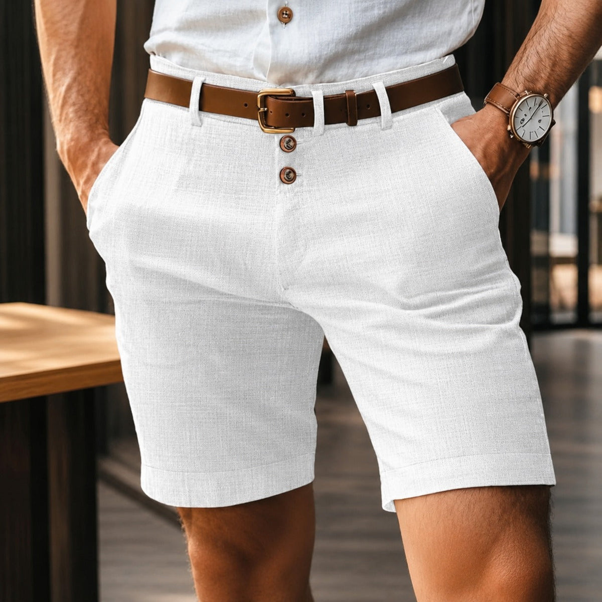 Herbie - Bequeme Hose mit Knopfdetails