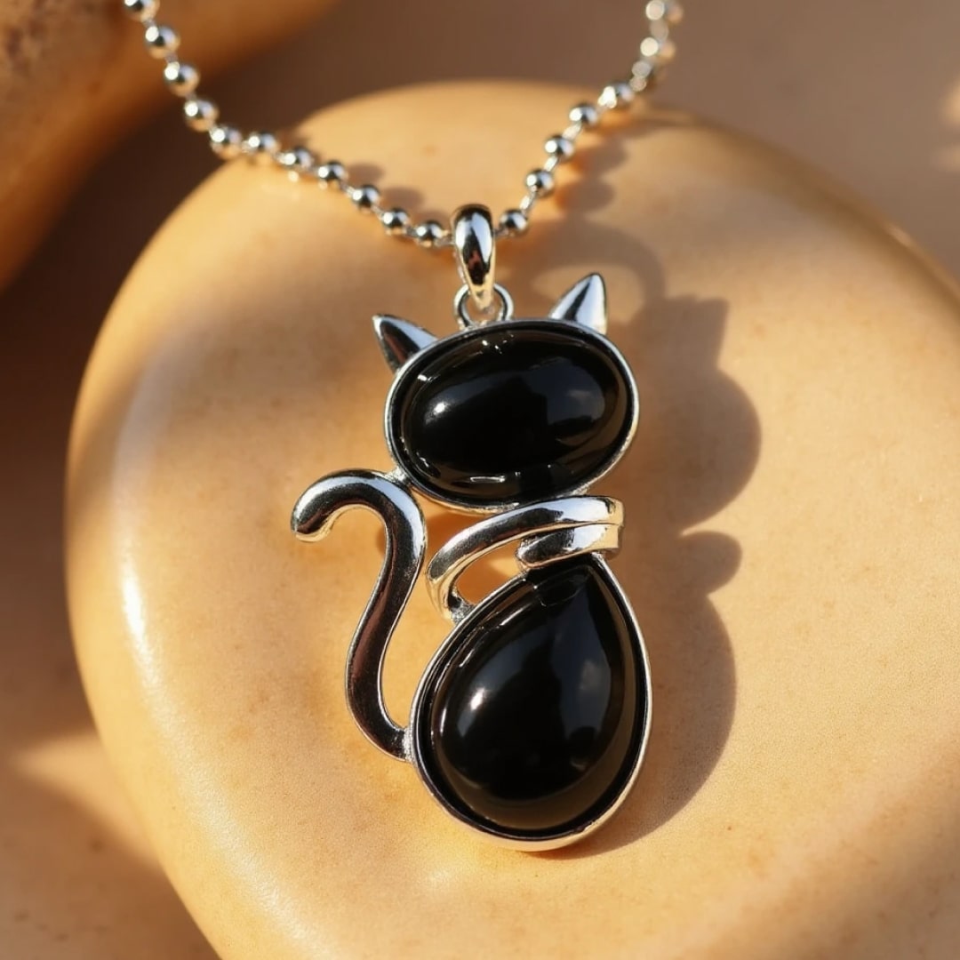 Mila – Halsband für Katzen mit natürlichem Edelstein