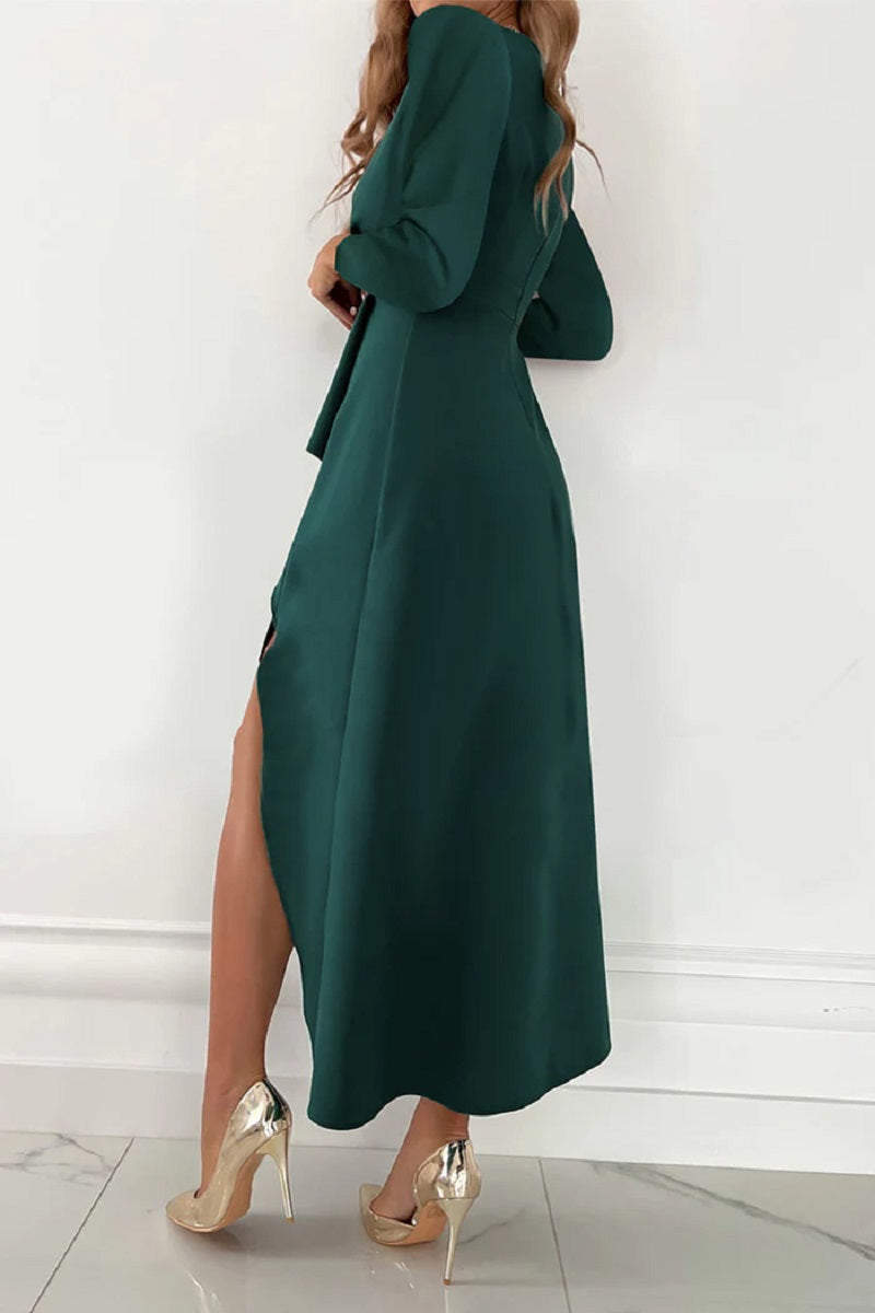 Shannon - Elegantes, unifarbenes Plisseekleid