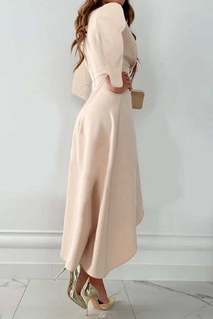 Shannon - Elegantes, unifarbenes Plisseekleid