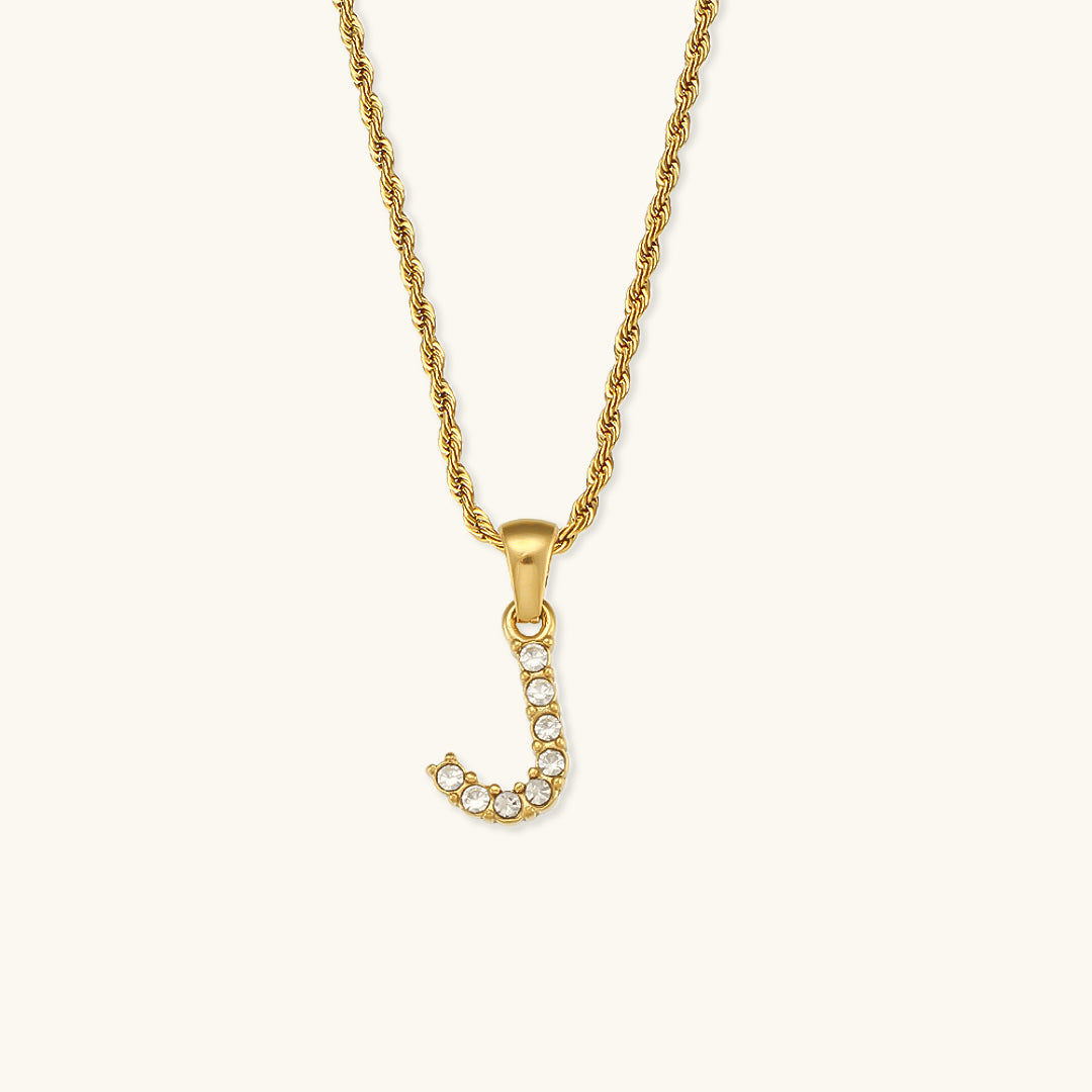 Maeve - Halskette mit Diamanten und Initialen
