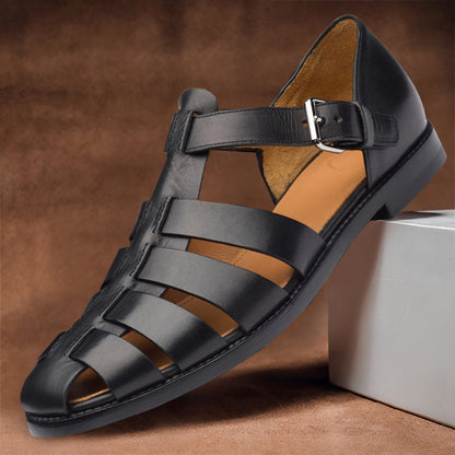 Hedley - Herren Klassische Ledersandalen