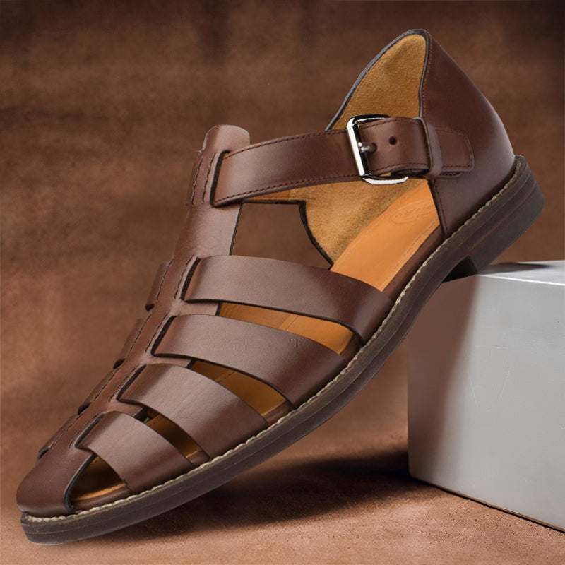 Hedley - Herren Klassische Ledersandalen