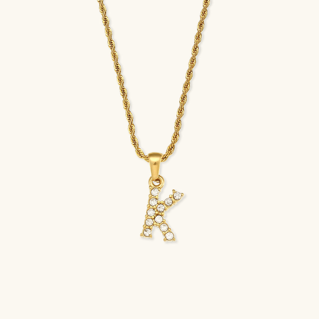Maeve - Halskette mit Diamanten und Initialen