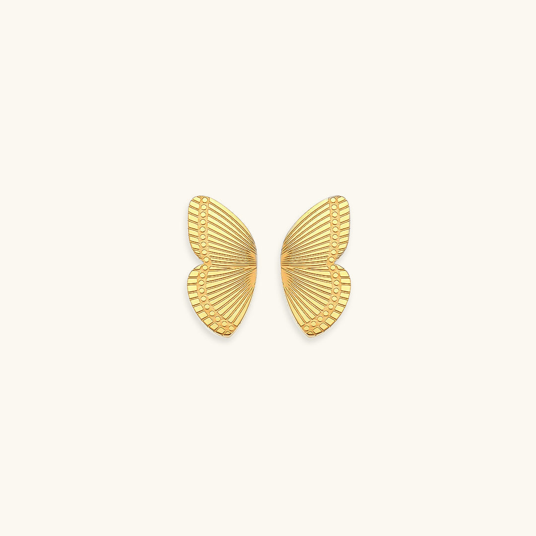 Lila - Ohrringe aus goldenem Schmetterling