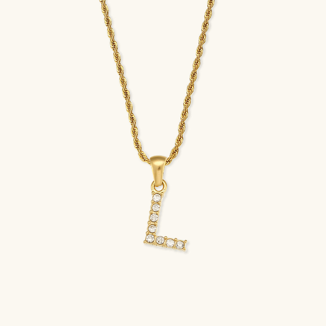 Maeve - Halskette mit Diamanten und Initialen