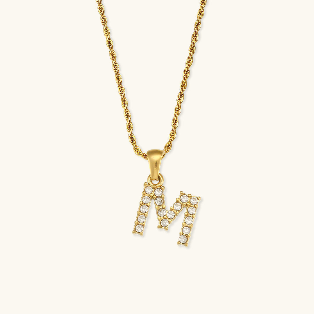 Maeve - Halskette mit Diamanten und Initialen