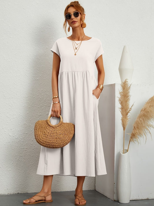 Camell - Kleid mit Rundhalsausschnitt