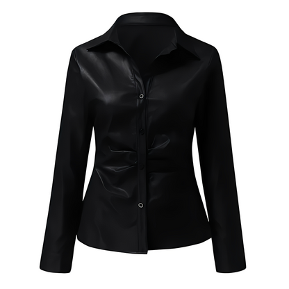 Cyriele - Modische Lederbluse für Damen
