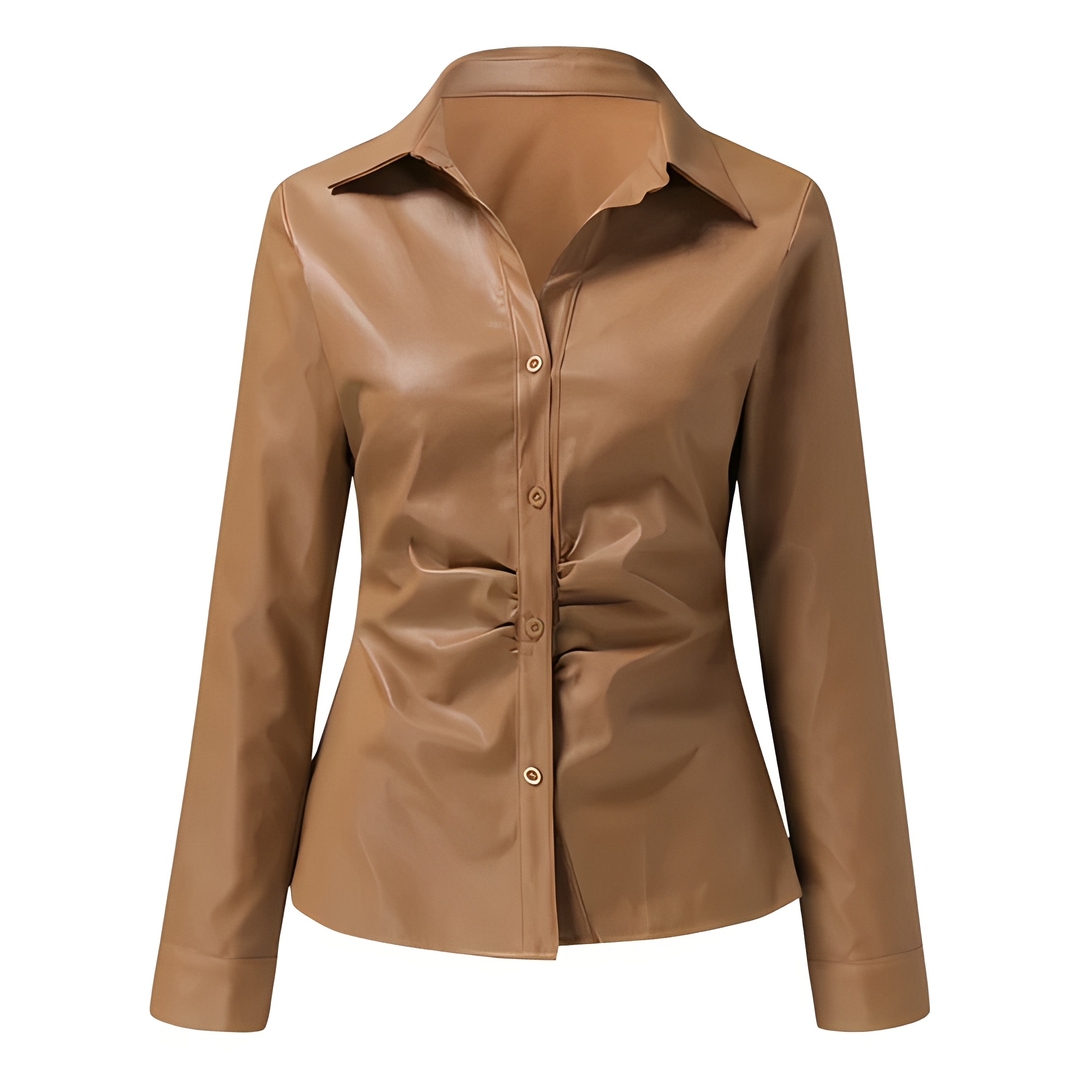 Cyriele - Modische Lederbluse für Damen