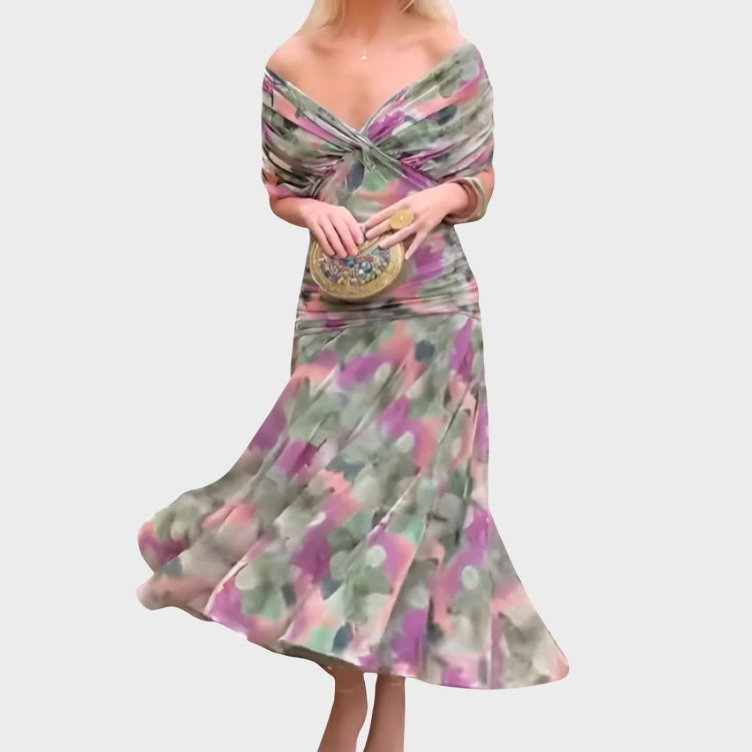 Celine - Elegantes Off-Shoulder Kleid